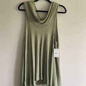 Free People Waffle Knit Tunic Tank